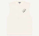 ICON SLEEVELESS TEE - WHITE
