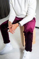 Burgundy Velvet Pants