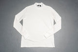 White Mock Long Sleeve Tee