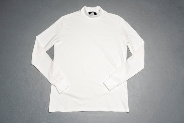 White Mock Long Sleeve Tee