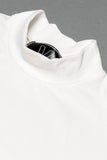 White Mock Long Sleeve Tee
